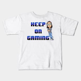 Keep on Gaming Blue w/ Linda Kids T-Shirt